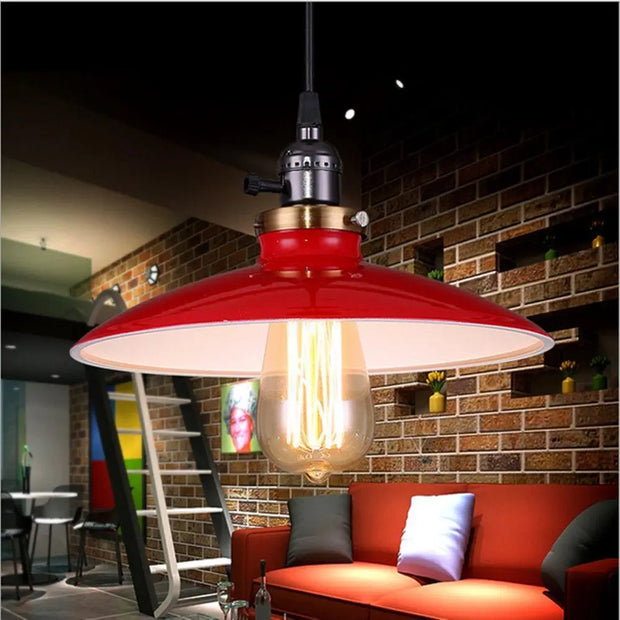 Vintage Retro Metall Schirm Pendelleuchte - Moderne-Lampen.de