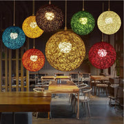Vintage Rattan Pendelleuchte - Moderne-Lampen.de