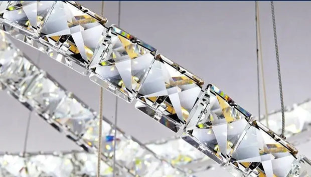 Kreisförmiger Kristall LED Kronleuchter - Moderne-Lampen.de