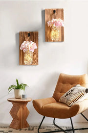 Wandleuchte mit Feenlichtern im Einmachglas - Moderne-Lampen.de