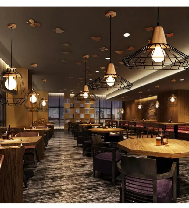 Moderne Nordische Schmiedeeisen Pendelleuchte Käfiglampe - Moderne-Lampen.de